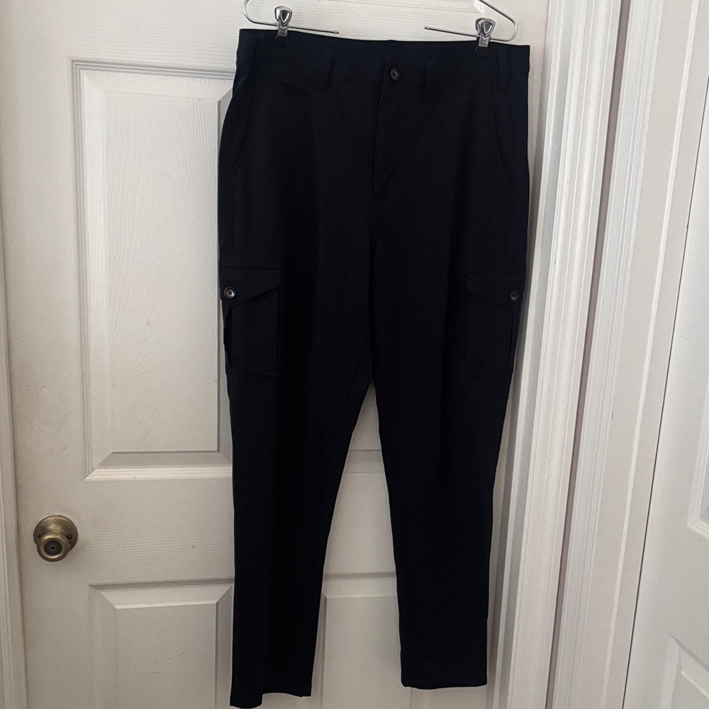 Murano Blue Cargo Trousers with Side Flaps